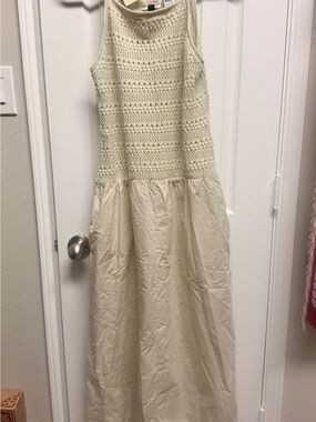 Universal Thread Cream Crochet Tank Top